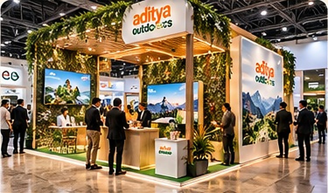 Branded exhibition stand and event environment