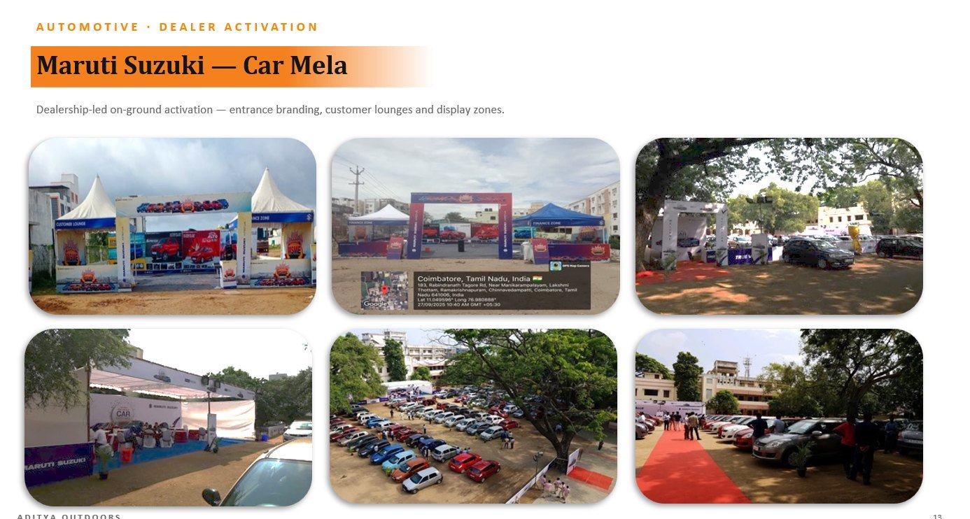 Maruti Suzuki — Car Mela — project collage