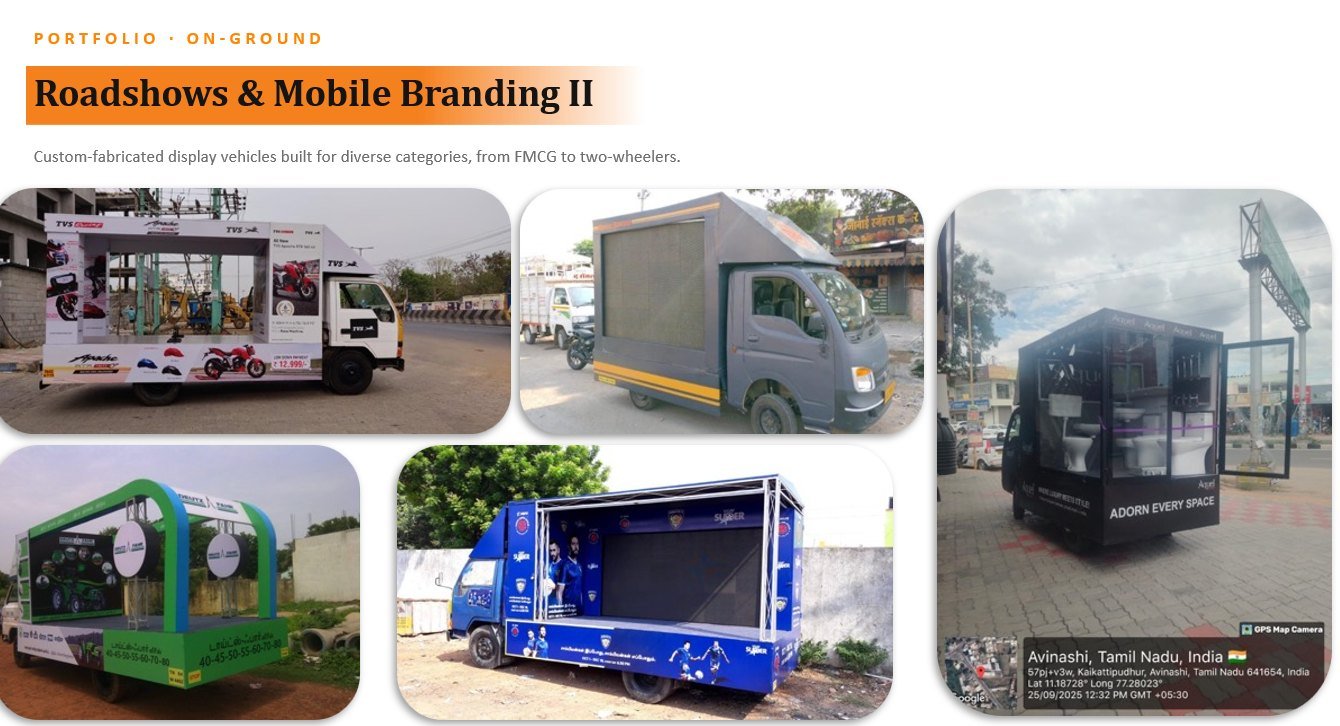 Roadshows & Mobile Branding II — project collage