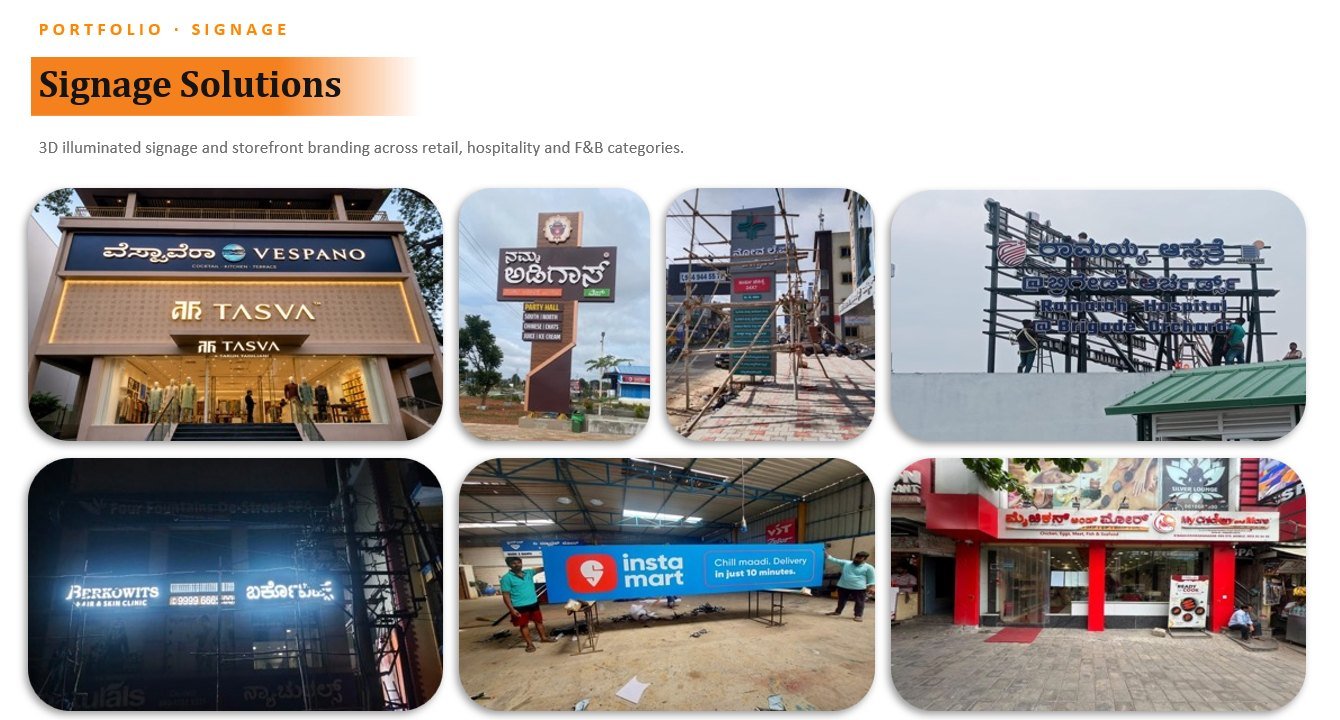Signage Solutions — project collage